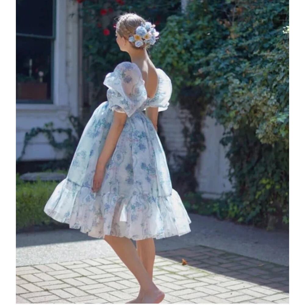 Selkie‎ La Belle Etoile Organza French Puff Dress XL - Picture 3 of 13